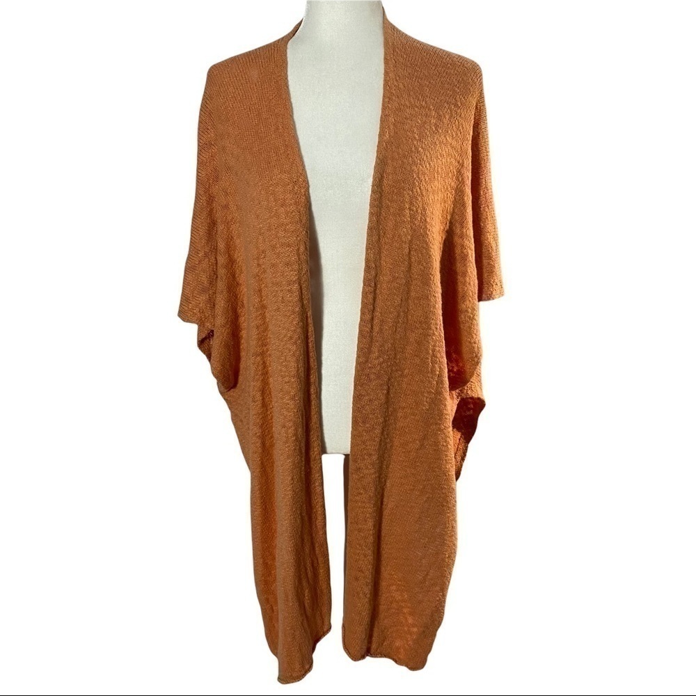 Masai open front cotton knit long cardigan